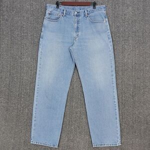 Vintage Levis 550 Jeans Mens 36x31* Blue Relaxed Straight Leg Black Bat Wing Tag